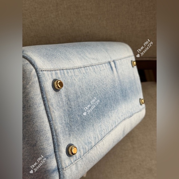 ‼️last 3‼️NWT！Coach Rowan Large Satchel In Loved Denim（CDY75）fast shipping - Picture 4 of 13